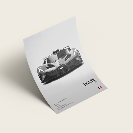 POSTER BUGATTI BOLIDE