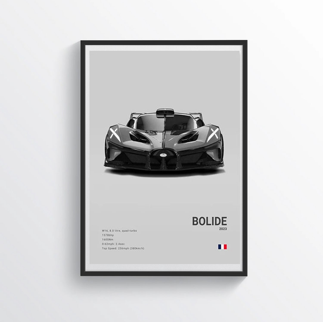 POSTER BUGATTI BOLIDE