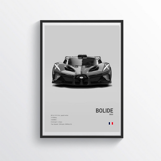 POSTER BUGATTI BOLIDE
